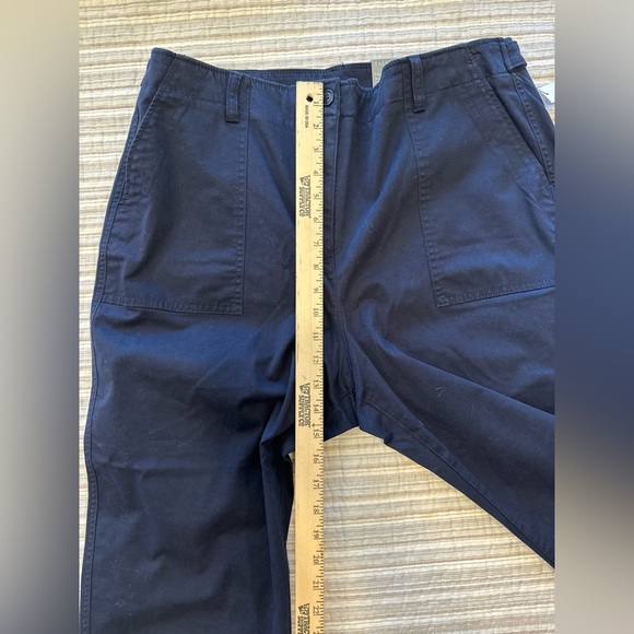 Talbots Women’s High Waist Patch Pocket Crop Pants 16P Petite Navy Blue NWT - Picture 4 of 10